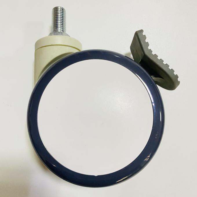 De medische Wielen van de de Rem Stille Gietmachine van de Gietmachinewiel Ingepaste Stam voor het Ziekenhuisbedden 0