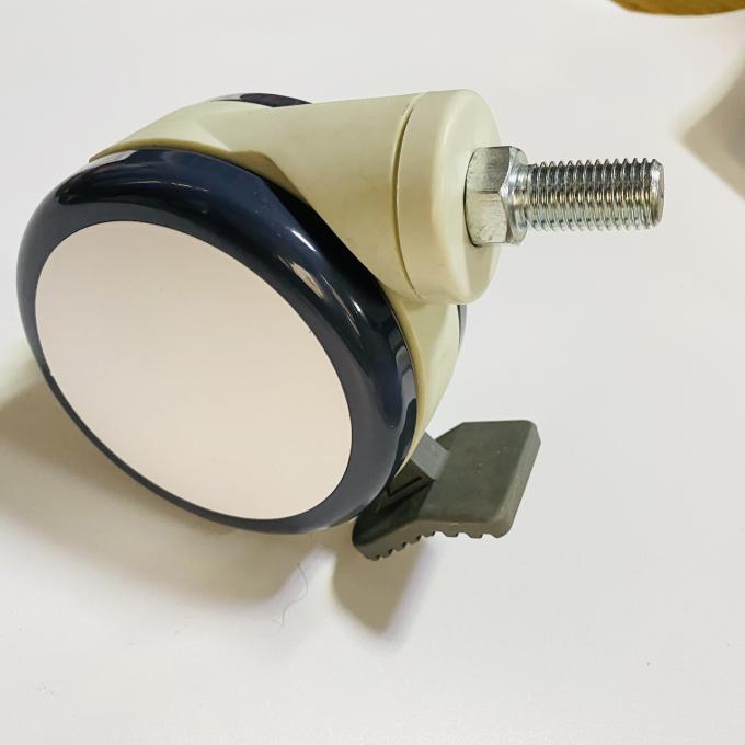 De medische Wielen van de de Rem Stille Gietmachine van de Gietmachinewiel Ingepaste Stam voor het Ziekenhuisbedden 1