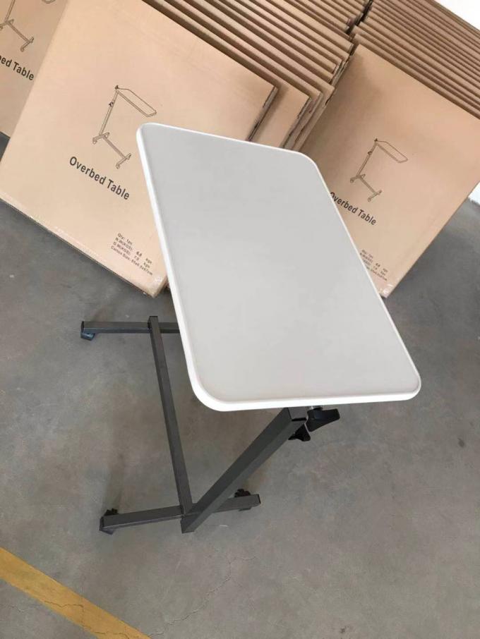 Witte van het Bedtray table with wheels over van het Patiëntenziekenhuis het Bedlijst 0