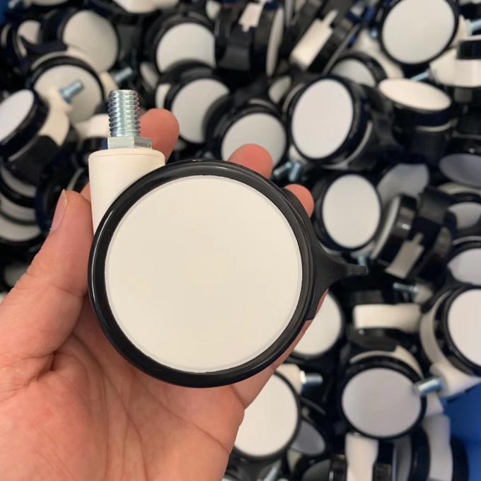 Materiële M12X25MM Medische de Gietmachinewielen van Pu TPR met Rem Centraal Sluiten 1