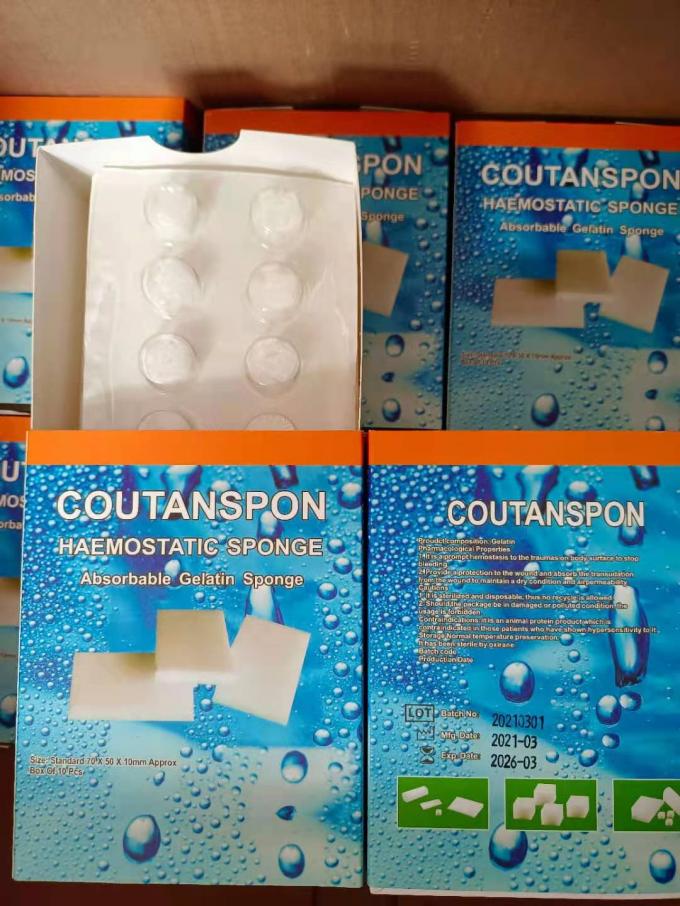 Tand Beschikbare Hemostatische Absorbeerbare Spons 10mm van de Sponsgelatine 0