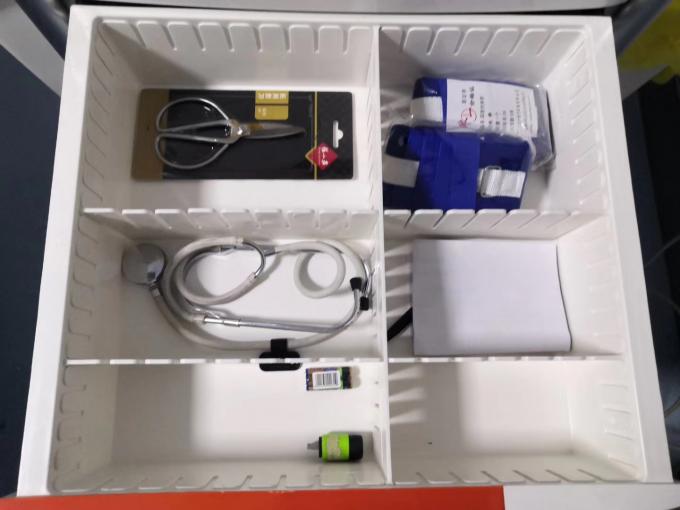 Het ziekenhuis Medische Witte ABS Ziekenwagenkar met Vier Wielen 0