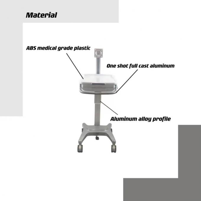 De medische van de het aluminiumlegering van de computerkar de pijler medische computer auto van het verzorgingsonderzoek 0
