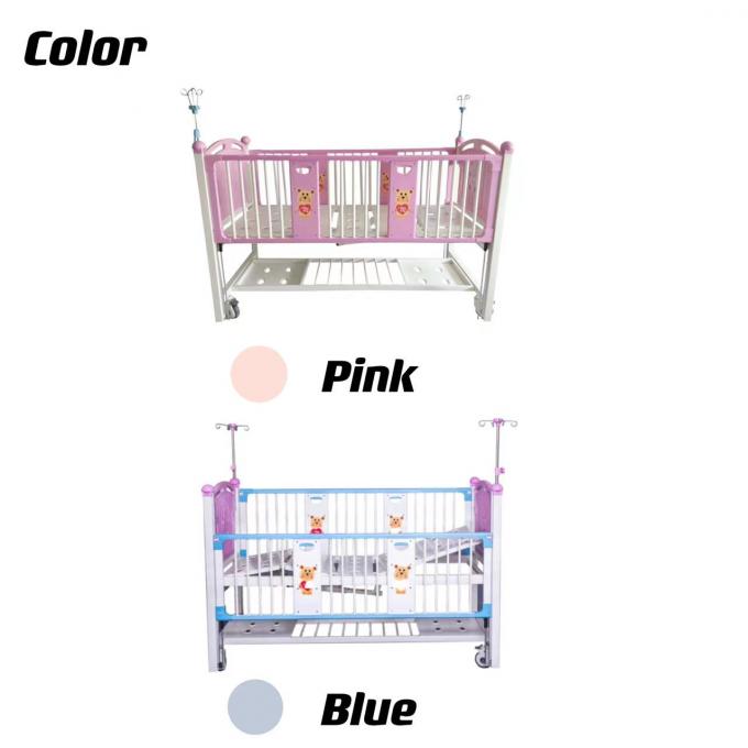 900 mm dubbel gebruik multifunctionele verloskunde ziekenhuis babybedje blauw en roze 0
