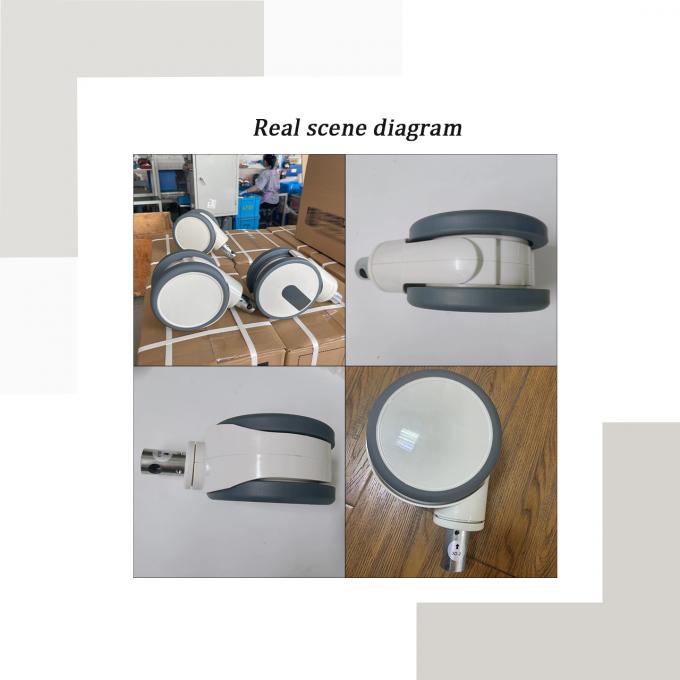 6 inch Centrale besturingswiel TPR+PP 32*50mm Met medisch accessoires Wiel Wit 0