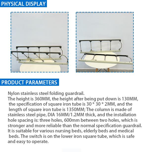 Vijf van het de Armsteunziekenhuis van de Profielveiligheid Opvouwbare Nylon het Bedtoebehoren 0