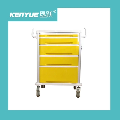 kopen Ziekenhuis Mobiele Medische Karretje Met Aluminium Frame Geel online vervaardiging