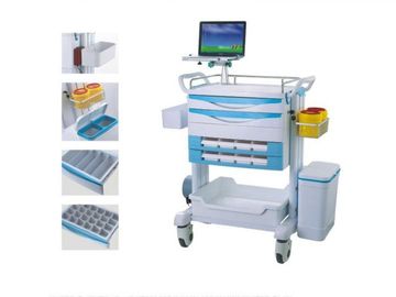 kopen Tablet Mobiel Medisch Karretje met Plastic de Anesthesiekarretje van het Ladenziekenhuis met Opslagdoos online vervaardiging