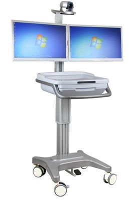 kopen De medische Geïntegreerde Bewegende van de de Legeringscomputer van het Karretjealuminium kar van Worksation online vervaardiging