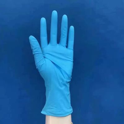 kopen Materiële drie grootte van het beschikbare handschoenen de blauwe ziekenhuis-specifieke nitril online vervaardiging