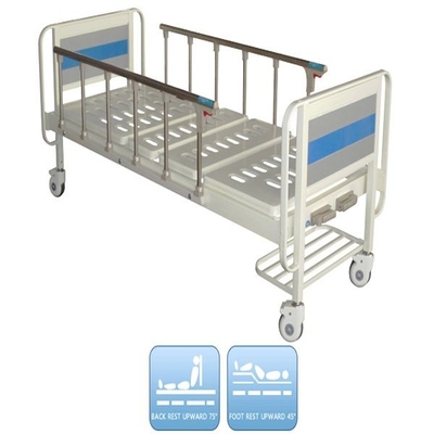 kopen Blauw en Wit Twee Functie Hand Medisch Bed voor Kliniek online vervaardiging