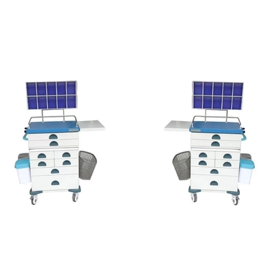 Het ziekenhuis 1080mm Medische Anesthesiekar met het Blauw van de Opslagdoos
