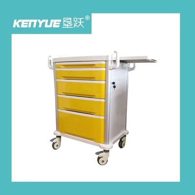Ziekenhuis Mobiele Medische Karretje Met Aluminium Frame Geel