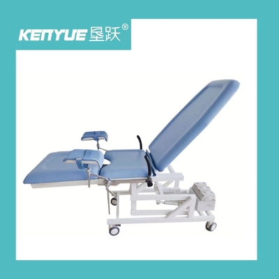 Bule Color Electric 3 Fcuntion Leveringsbed 90 cm Metalen Multifunctionele Gynecologische Tafel