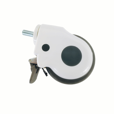 5 inch universele wiel met rem wit speciaal medisch caster ziekenhuisgebruik