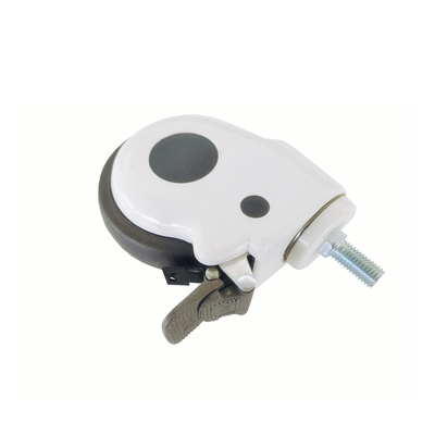 5 inch universele wiel met rem wit speciaal medisch caster ziekenhuisgebruik