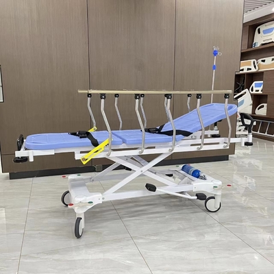 Vlekvrye staal Hydraulische pomp Stretcher Trolley voor patiënten Ziekenhuismeubelen