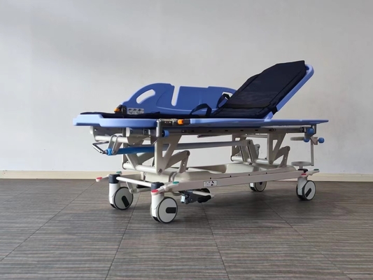 Patiënt EHBO brancard trolley voor patiënten infusiestand hefsysteem aluminium opvouwbare brancard
