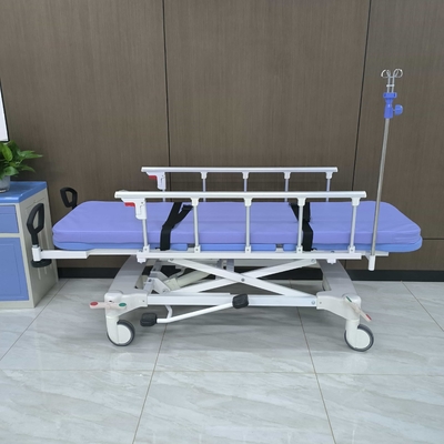 hydraulische brancard Hhospital Equipment Medische patiënt Trolley vouwbare beveiligingsrail Rolstoel overbrenging b