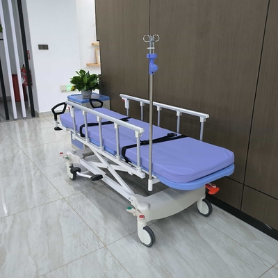 hydraulische brancard Hhospital Equipment Medische patiënt Trolley vouwbare beveiligingsrail Rolstoel overbrenging b