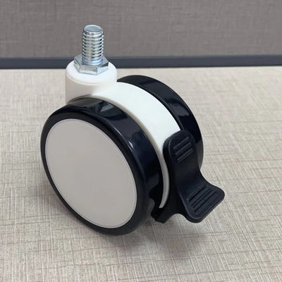 Materiële M12X25MM Medische de Gietmachinewielen van Pu TPR met Rem Centraal Sluiten