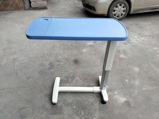 Van het het Ziekenhuisbed van de gaslente de Lijst van Tray Table Adjustable Over Bed aangaande Wielen