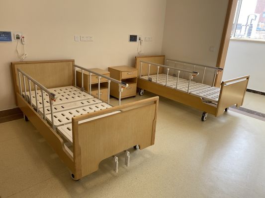 Van de de legeringsvangrail van het het ziekenhuisaluminium houten materieel twee functie handbed