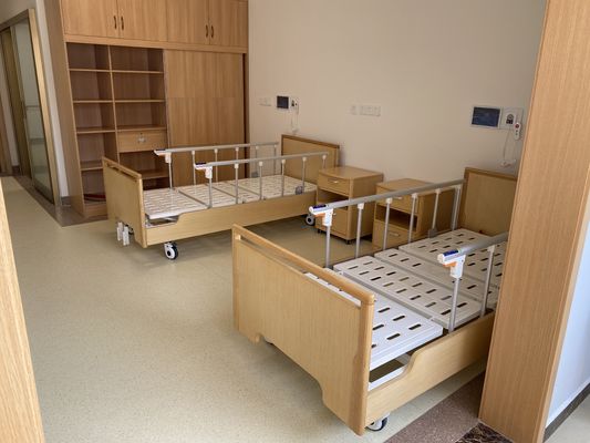 Van de de legeringsvangrail van het het ziekenhuisaluminium houten materieel twee functie handbed