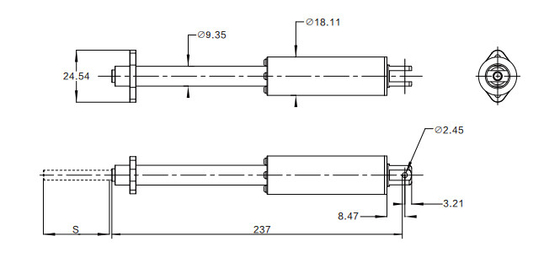 Kleine de Lineaire Motoractuator van 12v gelijkstroom Pushrod 100N voor Meubilairgebied