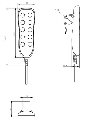 5 Actuator van Remote Control Linear van de functie Medische Verpleegster met Controledoos