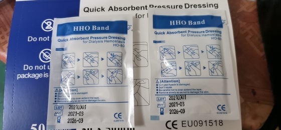 Snelle Absorberende Druk die zich voor de Verbruiksgoederen van Dialysehemostatasis kleden
