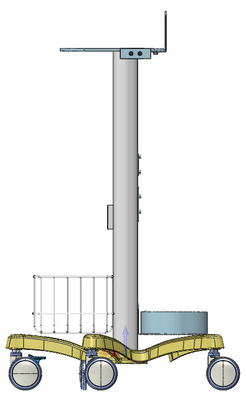 Mobiele medische karretje controle met wit aluminiummateriaal in het ziekenhuis