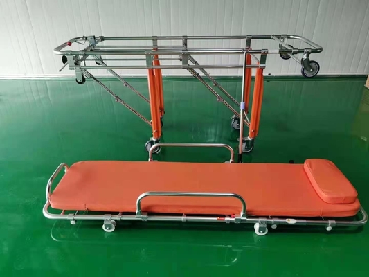 Van de het ziekenhuisnoodsituatie van de aluminiumlegering materiële draagbare de vouwende brancard volwassen brancard