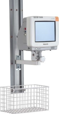Het witte medische wapen van het monitorkarretje met 4 duim universele gietmachines