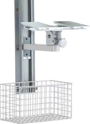 Het witte medische wapen van het monitorkarretje met 4 duim universele gietmachines