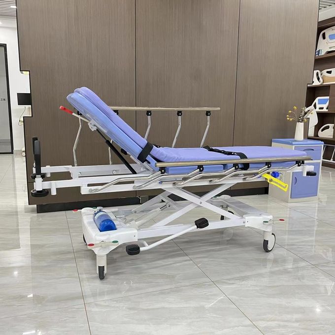 Vlekvrye staal Hydraulische pomp Stretcher Trolley voor patiënten Ziekenhuismeubelen 1