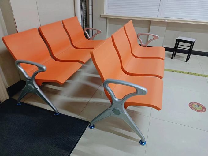 Padded hospitaal wachtkamer stoel met stalen frame 1